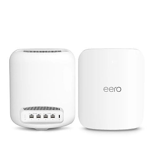 Eero Pro Max Wi-Fi 7 Tri-Band Mesh Router Backward Compatibility back and front view