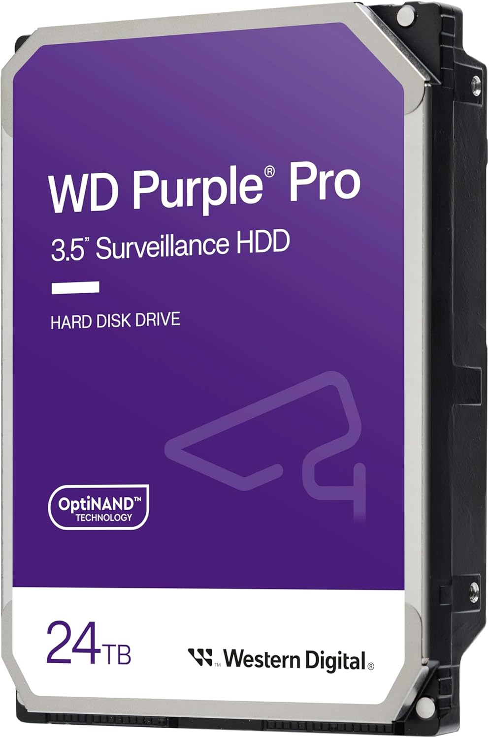 Western Digital Purple DHWD240PURP Pro Surveillance 24TB HDD side view